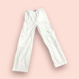 Elegant White Straight Leg Women's Pants